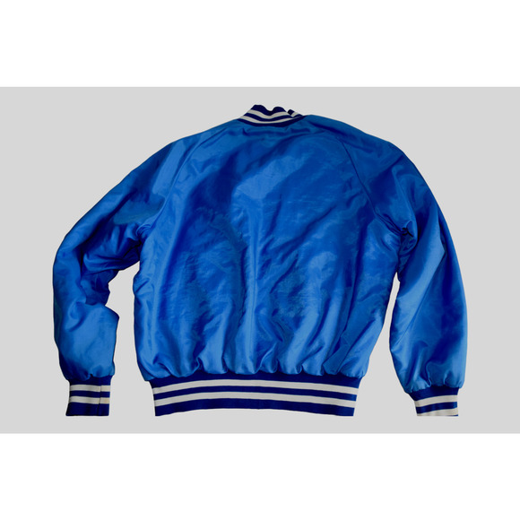 Vintage Softball Don-Alleson Athletic Satin Jacket Blue State Championship Sz L - Picture 4 of 10